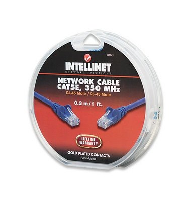 Καλώδιο UTP Cat5e 350MHz 0.3m μπλε Intellinet