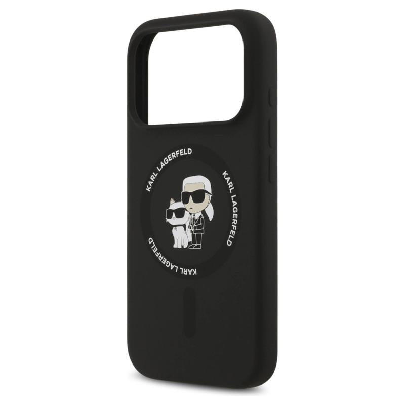 Θήκη Σιλικόνης Karl Lagerfeld Magsafe Apple iPhone 17 Pro Ring Karl & Choupette Μαύρο