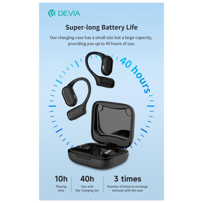 True Wireless Ακουστικά Bluetooth Devia EM401 OWS Pro1 Μπεζ