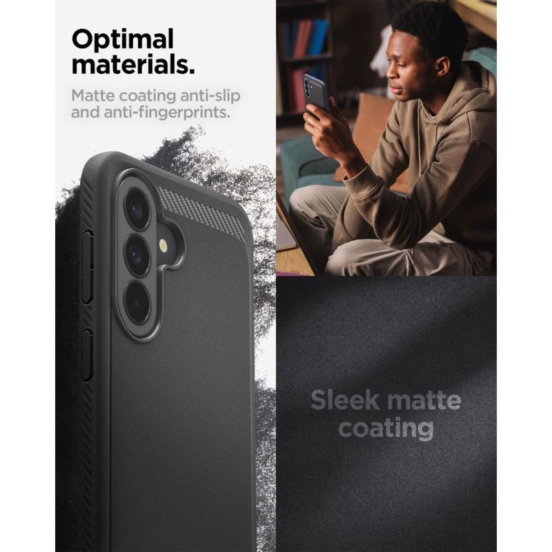 Θήκη Soft TPU Spigen Samsung Galaxy A57 5G Rugged Armor Μαύρο