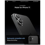 Προστατευτικό Κάλυμμα Κάμερας Spigen Optik.tR EZ-FIT για Τζαμάκι Κάμερας Apple iPhone 16 / 16 Plus/ 17 Black (2 τεμ.)