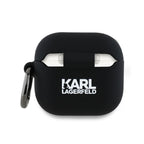 Θήκη Σιλικόνης Karl Lagerfeld Apple AirPods 4 (2024) Karl & Choupette Heads 3D Μαύρο