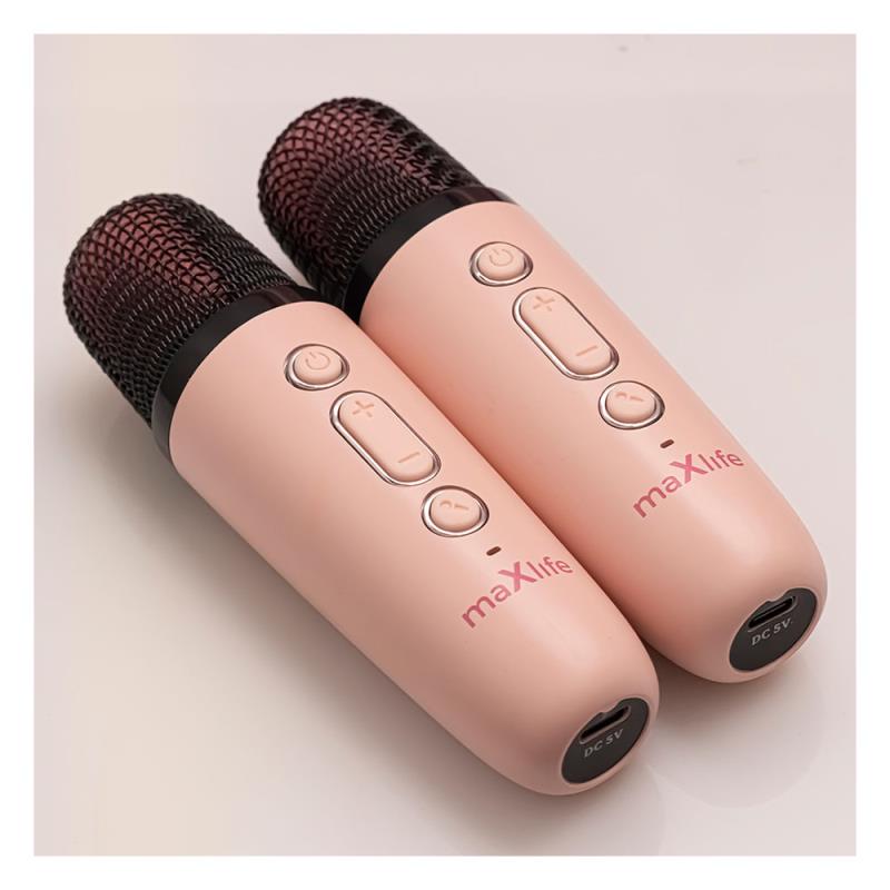 Maxlife MXKS-200 Bluetooth Portable Speaker with Karaoke Function 5W Pink