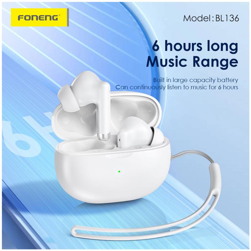 True Wireless Ακουστικά Bluetooth Foneng BL136 Μαύρο
