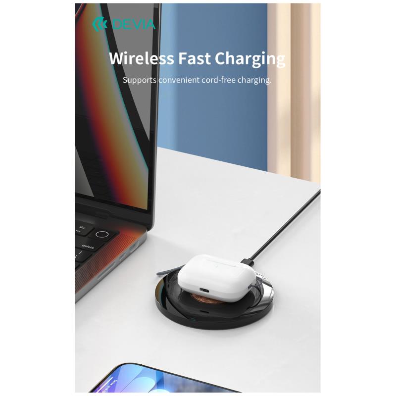 True Wireless Ακουστικά Bluetooth Devia EM418 Airbuds Pro2 ANC Anti-Lost Λευκό
