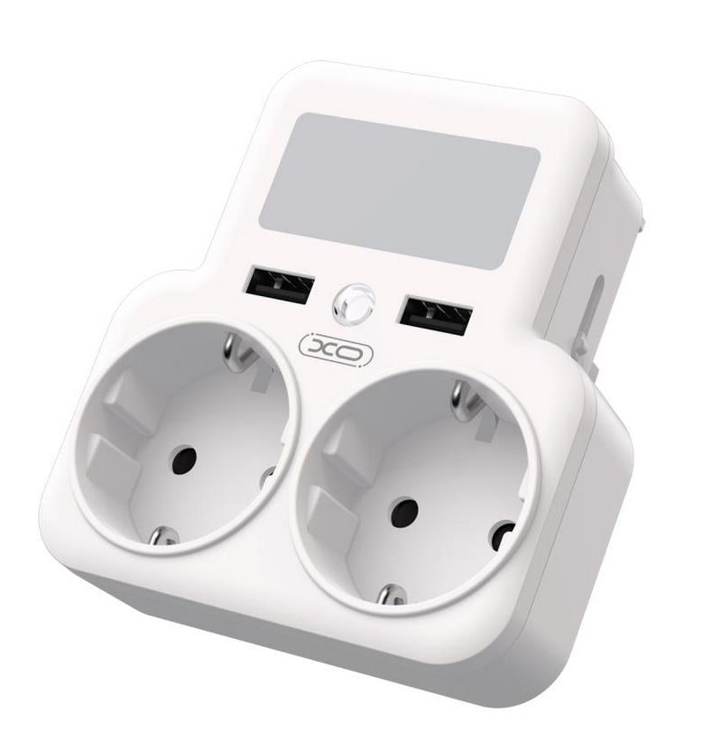 XO WL09 ΠΟΛΥΜΠΡΙΖΟ ΣΟΥΚΟ ΜΕ 2 ΘΕΣΕΙΣ ΚΑΙ 2 ΘΥΡΕΣ USB KAI ΝΥΧΤΕΡΙΝΟ ΦΩΣ