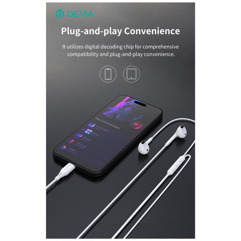 Hands Free Stereo A3 Devia EM102 iP Kintone Λευκό