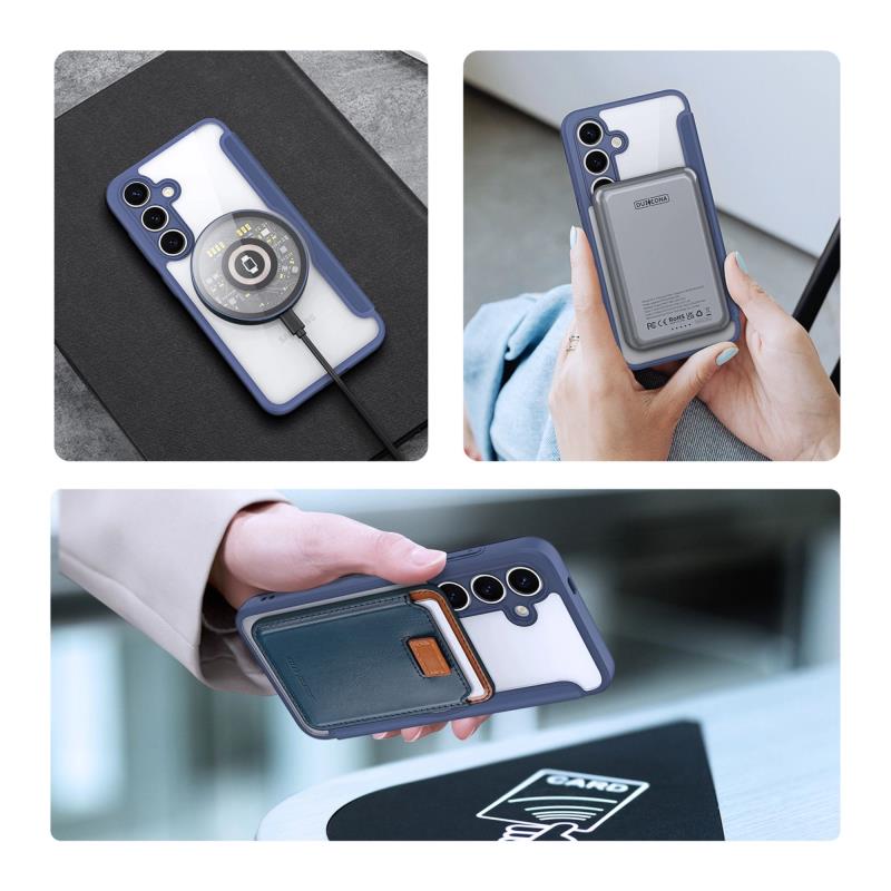 Θήκη Flip Dux Ducis Samsung Galaxy S25 5G Magnetic Wallet με Stand Skin X Pro Μπλε