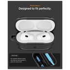 Θήκη Σιλικόνης Spigen Rugged Armor Apple AirPods Pro 3 με Γάντζο Μαύρο