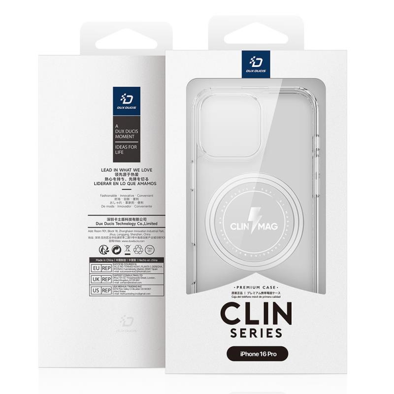 Θήκη TPU & PC Dux Ducis Apple iPhone 16 Pro Magnetic MagSafe Clin Διάφανο