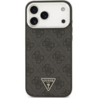 Θήκη PU & Eco-Leather Guess MagSafe Apple iPhone 18 Pro Max/ 17 Pro Max Hardcase Triangle Logo Μαύρο
