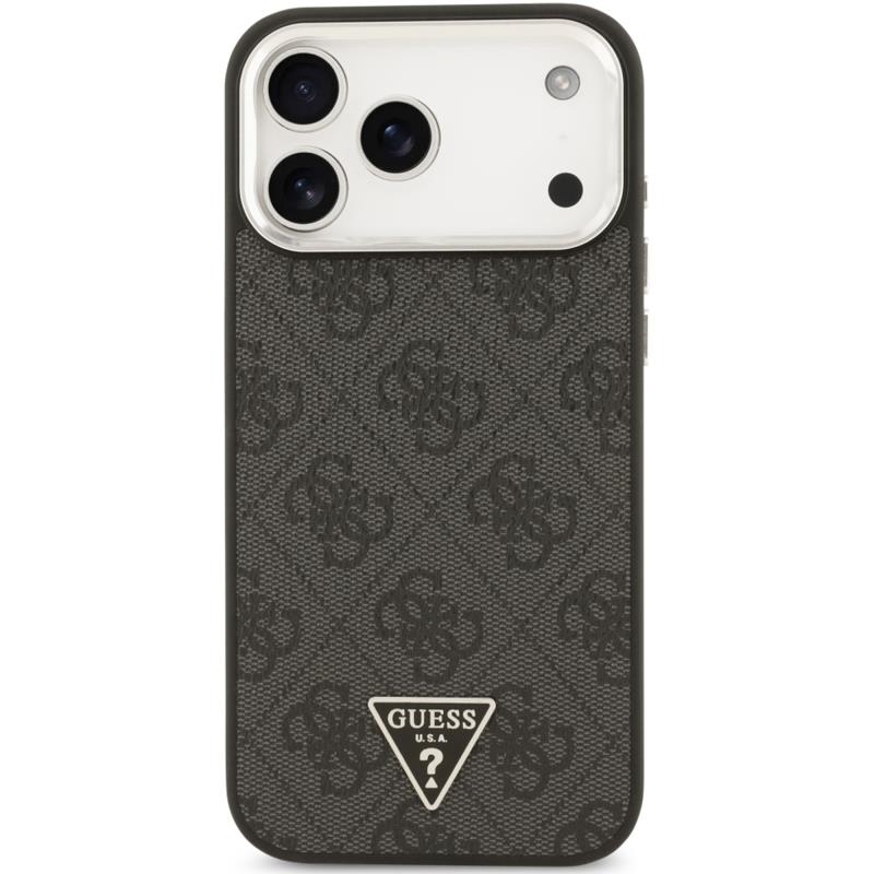 Θήκη PU & Eco-Leather Guess MagSafe Apple iPhone 18 Pro Max/ 17 Pro Max Hardcase Triangle Logo Μαύρο