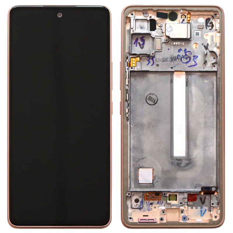 Screen with Touch Screen & Front Frame Samsung A536B Galaxy A53 5G Orange (Original)