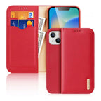 Θήκη Δερμάτινη Dux Ducis Hivo RFID Wallet Apple iPhone 15 Plus Κόκκινο