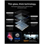 Tempered Glass Full Face Spigen Glas.tR EZ-FIT Privacy Apple iPhone Duo Μαύρο (1 τεμ.)