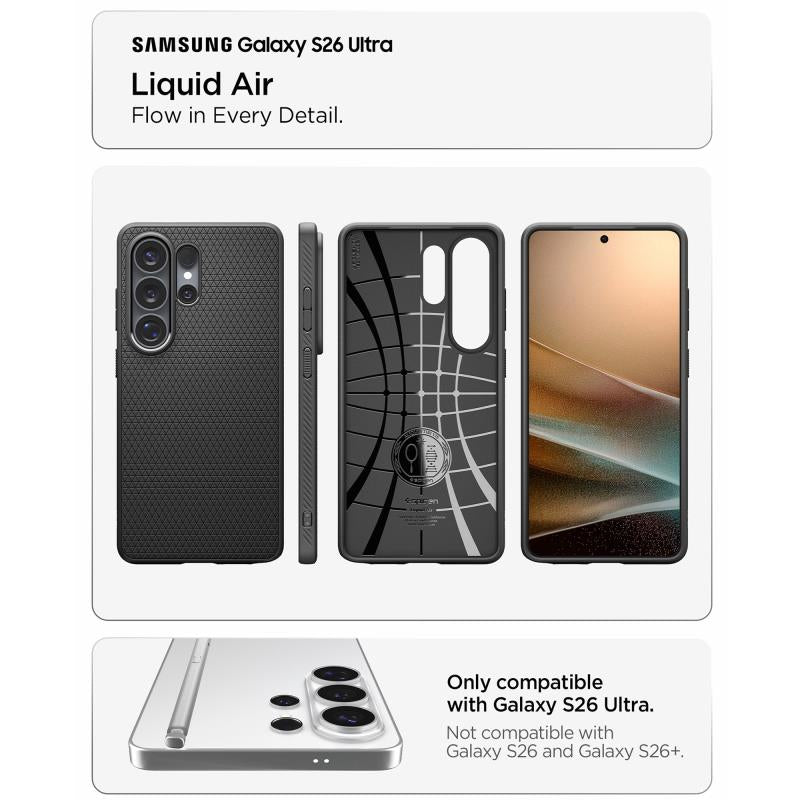 Θήκη Soft TPU Spigen Samsung Galaxy S26 Ultra 5G Liquid Air Μαύρο