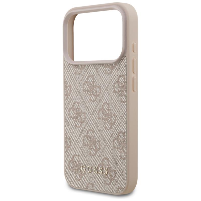 Θήκη PU Guess Apple iPhone 17 Pro Hardcase Classic 4G Ροζ