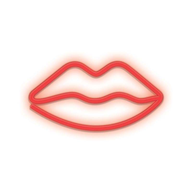 Neon LED Forever Light FLNEO8 LIPS (USB/Μπαταρίας & On/Off) Κόκκινο