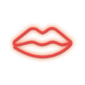 Neon LED Forever Light FLNEO8 LIPS (USB/Μπαταρίας & On/Off) Κόκκινο