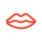 Neon LED Forever Light FLNEO8 LIPS (USB/Μπαταρίας & On/Off) Κόκκινο
