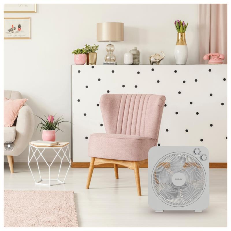 Επιδαπέδιος Ανεμιστήρας Niaros Bronte Box 42W Γκρι