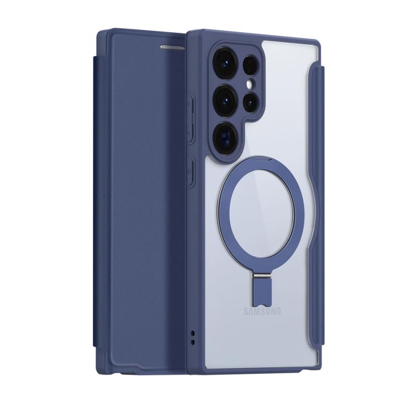 Θήκη Flip Dux Ducis Samsung Galaxy S24 Ultra 5G Magnetic Wallet με Stand Skin X Pro Μπλε