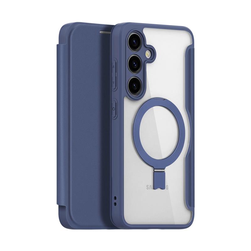 Θήκη Flip Dux Ducis Samsung Galaxy S24 5G Magnetic Wallet με Stand Skin X Pro Μπλε