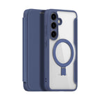 Θήκη Flip Dux Ducis Samsung Galaxy S24 5G Magnetic Wallet με Stand Skin X Pro Μπλε