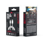 Καλώδιο Σύνδεσης USB 2.0 Maxlife MXUC-06 Braided USB C σε Lightning PD 20W 1m Γκρι