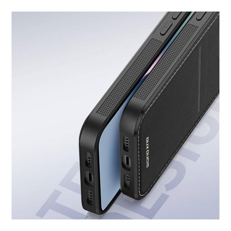 Θήκη Δερμάτινη Dux Ducis Rafi Mag 3 σε 1 MagSafe RFID Blocker Apple iPhone 14 Pro Max με Stand Μαύρο