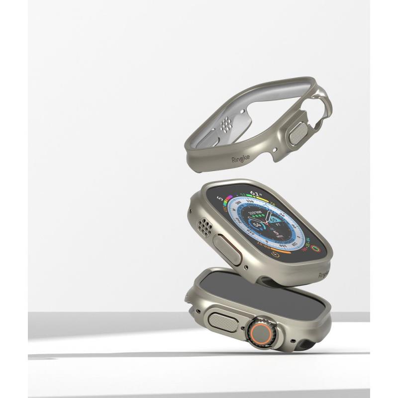 Θήκη PC Ringke Slim Apple Watch Ultra 1/ 2/ 3 49mm Διάφανο & Γκρι (2 τεμ.)