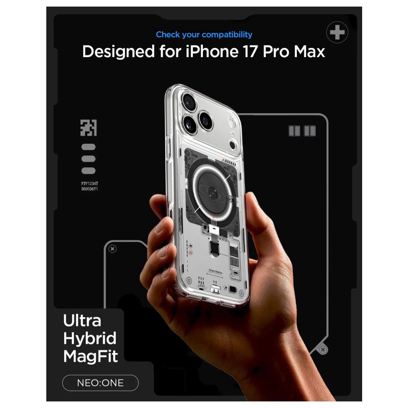 Θήκη TPU & PC Spigen Ultra Hybrid Magsafe Apple iPhone 17 Pro Max Neo One Διάφανο