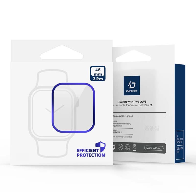 Tempered Glass Dux Ducis Apple Watch Series 10/ 11 46mm Μαύρο (2 τεμ.)