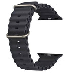 Λουράκι Σιλικόνης Ocean για Apple Watch 44/ 45/ 46/ 49mm Μαύρο (Ασυσκεύαστο)
