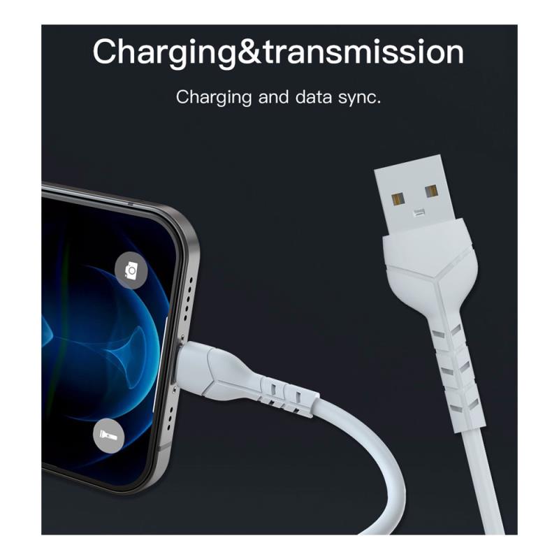Καλώδιο Σύνδεσης USB 2.0 Devia EC145 USB A σε USB C 10.5W 1m Kintone Λευκό