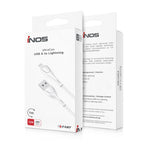 Καλώδιο Σύνδεσης USB 2.0 inos UltraCon USB A σε Lightning 12W 1m Λευκό