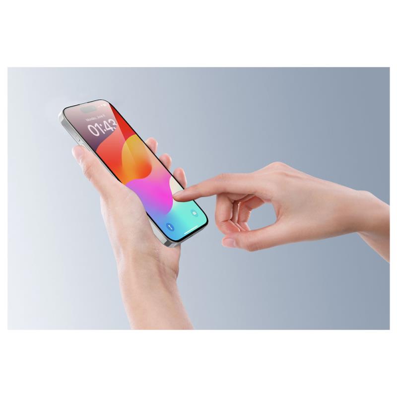 Tempered Glass Full Face Entire View Devia Apple iPhone 15 Plus Star Μαύρο (1 τεμ.)