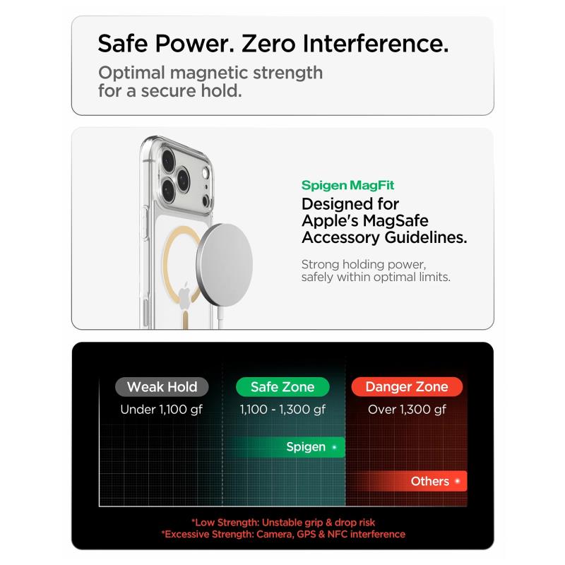 Θήκη TPU & PC Spigen Apple iPhone 18 Pro Max/ 17 Pro Max MagSafe Ultra Hybrid Διάφανο-Χρυσό
