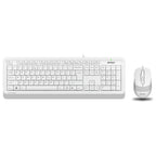 A4TECH Set Ενσύρματο Πληκτρολόγιο - Ποντίκι F1010, Λευκό