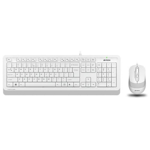 A4TECH Set Ενσύρματο Πληκτρολόγιο - Ποντίκι F1010, Λευκό