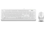 A4TECH SET ΕΝΣΥΡΜΑΤΟ ΠΛΗΚΤΡΟΛΟΓΙΟ - ΠΟΝΤΙΚΙ F1010, ΛΕΥΚΟ