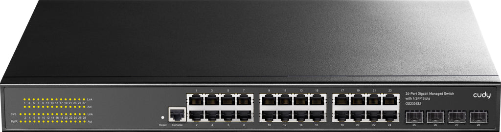 CUDY GS2024S2 24-PORT LAYER 2 MANAGED GIGABIT SWITCH WITH 4 GIGABIT SFP SLOTS