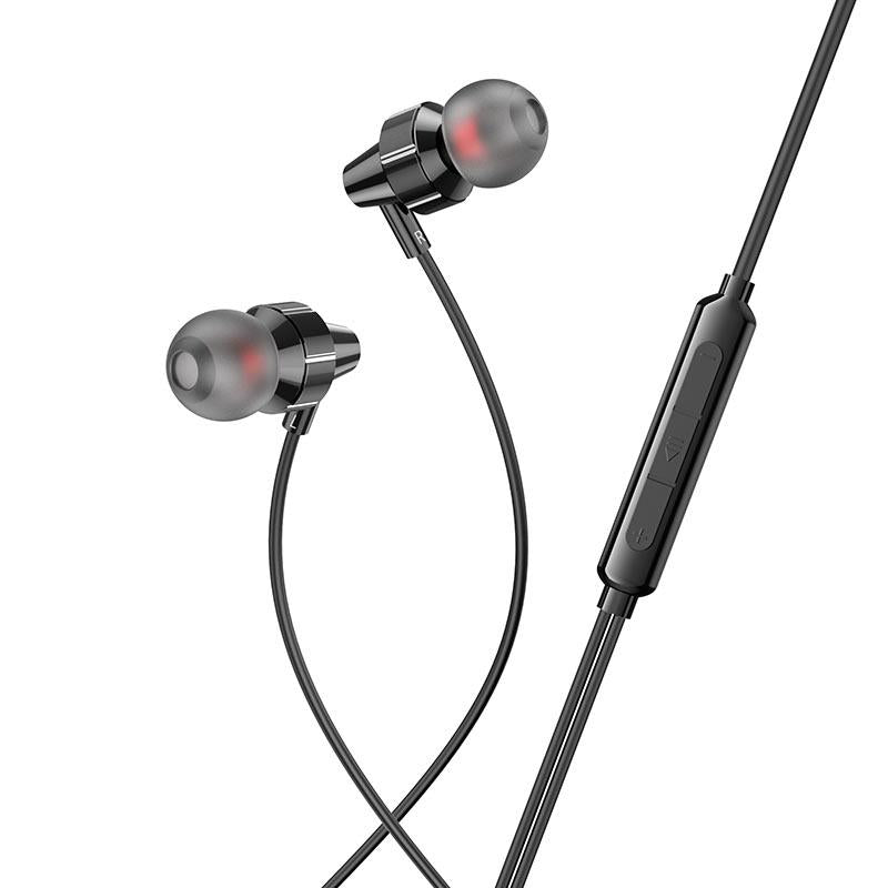 HOCO M90 ΑΚΟΥΣΤΙΚΑ DELIGHT WIRE-CONTROLLED, BLACK SHADOW, 3.5MM