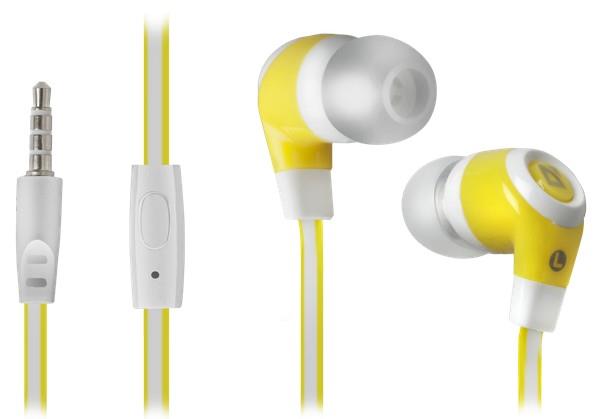 DEFENDER EARPHONES PULSE 430 WHITE &amp;amp; YELLOW