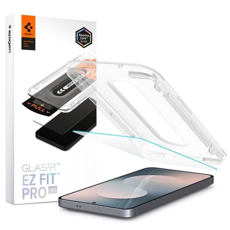 Tempered Glass Full Face Spigen Glas.tR EZ-FIT Samsung Galaxy S25 FE 5G (2 τεμ.)