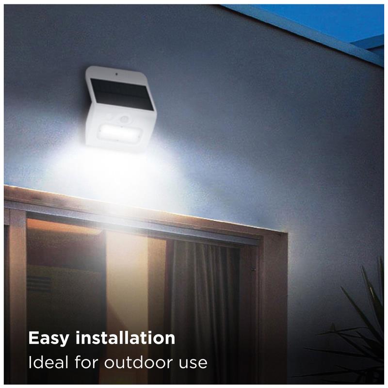 Ηλιακό Φωτιστικό Εξ. Χώρου LED GSC Egoda Bulkhead 3W 350lm CCT IP65 με Αισθητήρα Κίνησης & Νυκτός Λευκό