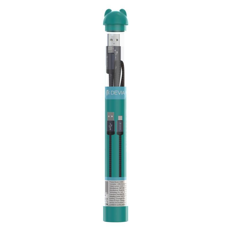 Καλώδιο Σύνδεσης USB 2.0 Devia EC021 USB A σε Lightning Bubble Fish 1m Μαύρο