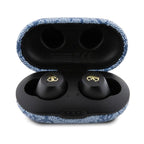 True Wireless Ακουστικά Bluetooth Guess Docking Station Metal 4G Μπλε