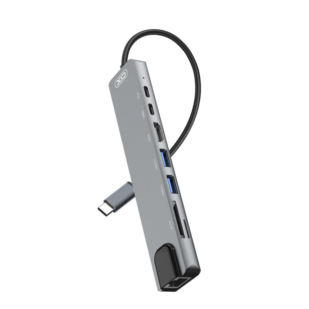 XO HUB003 USB-C HUB 8 in 1