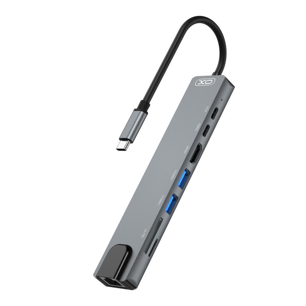 XO HUB003 USB-C HUB 8 in 1